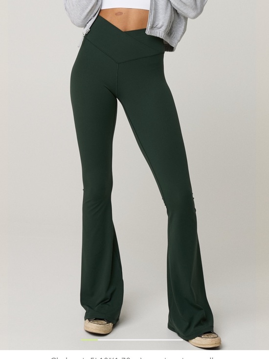 aerie Pants - NWOT Offline by Aerie Real Me High Waisted Crossover Flare Legging Green Large